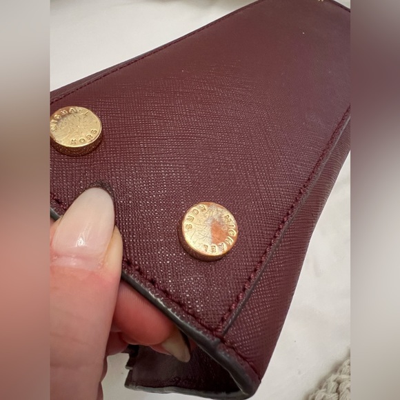 (SOLD) Michael Kors Dillon Small Satchel Merlot Purse Crossbody - Picture 6 of 14